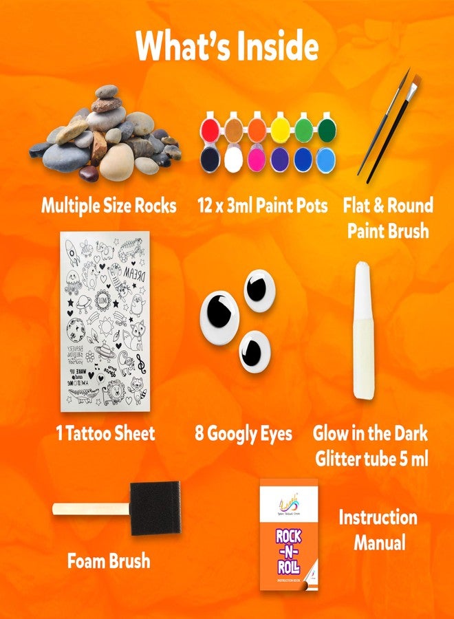 Artiggle Rock-N-Roll DIY Rock Art Painting Kit | Activity Kit for All Ages Kid | Gifts for Kids | Mess-Free Art & Craft Activity for Girls & Boys | Creative Activity | Coloring and Painting Kits - Image 4